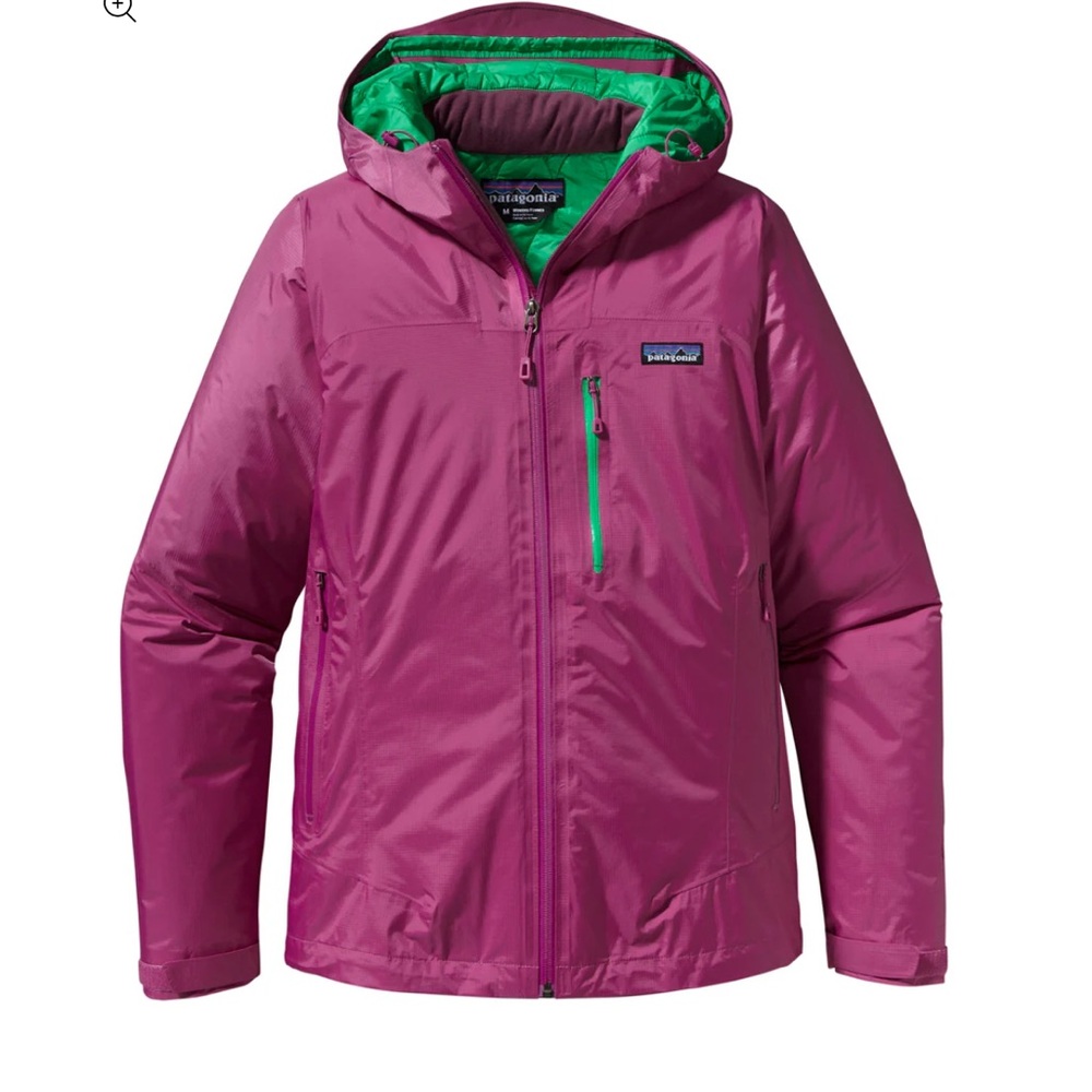 Patagonia Nano Storm insulated Purple Jacket with Green Accents